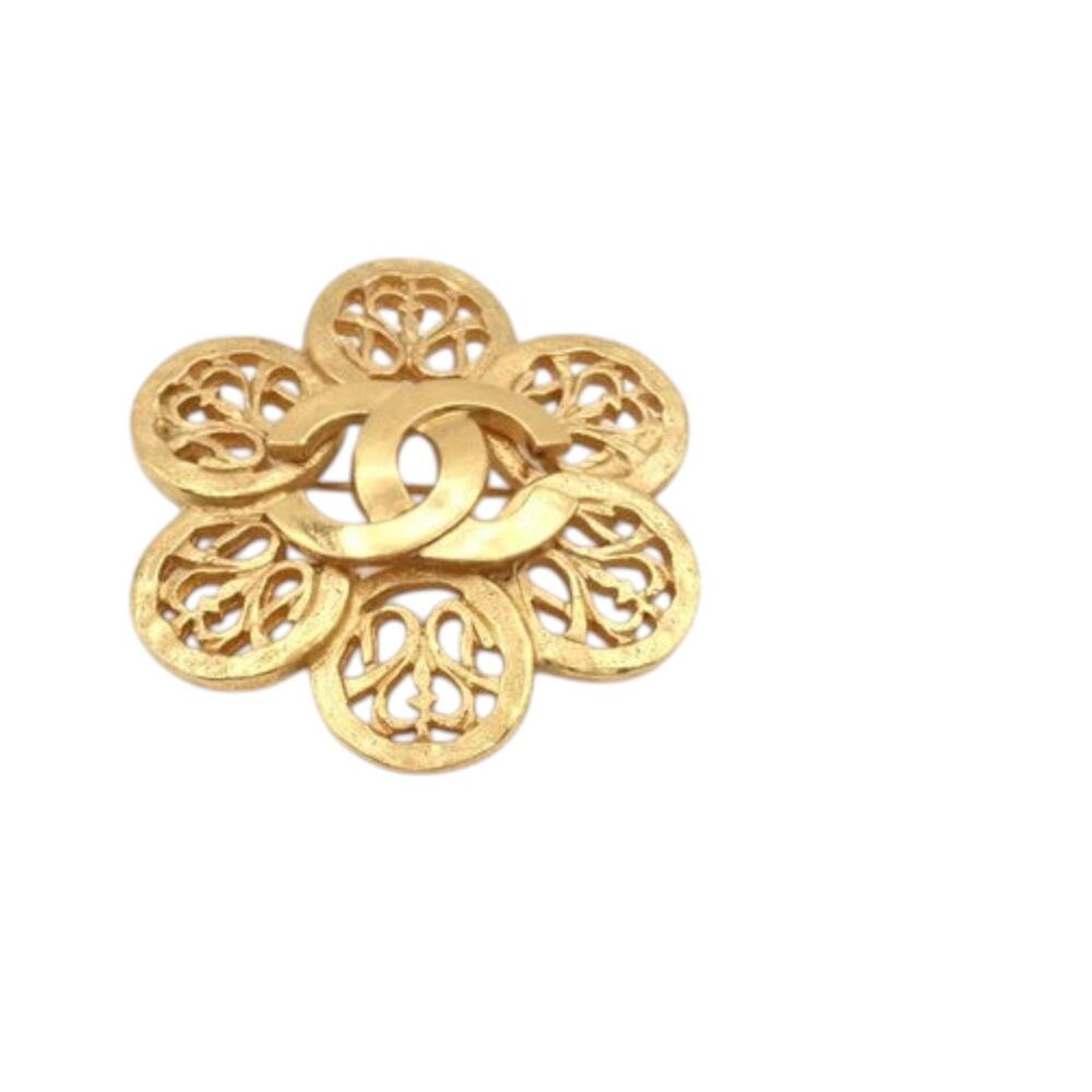 7176 - Chanel Vintage Brooch Coco Mark Gold